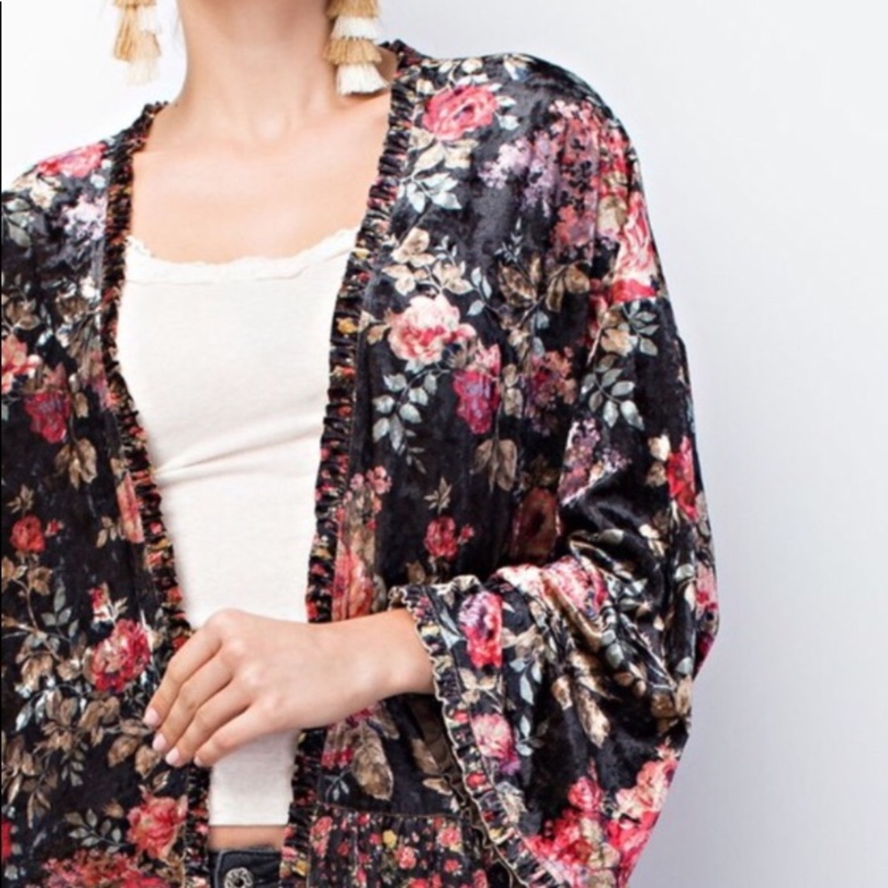 Easel floral cardigan